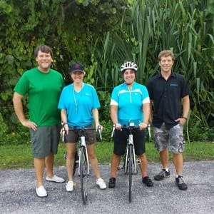 Ryan, Preston, Marti and I at Billy's Bike Shop in Sanibel