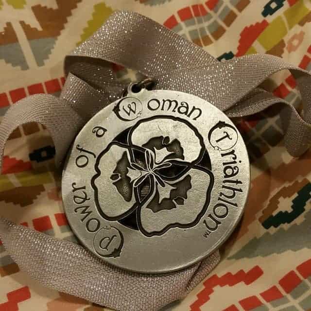 The finishing medal from power of a woman