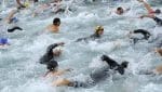 triathlon swimming in open water