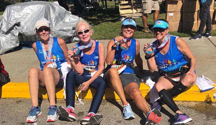 Hilary and friends after the Hamptons Half Marathon 