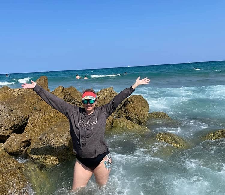 Hilary in Deerfield Beach with the signature pose