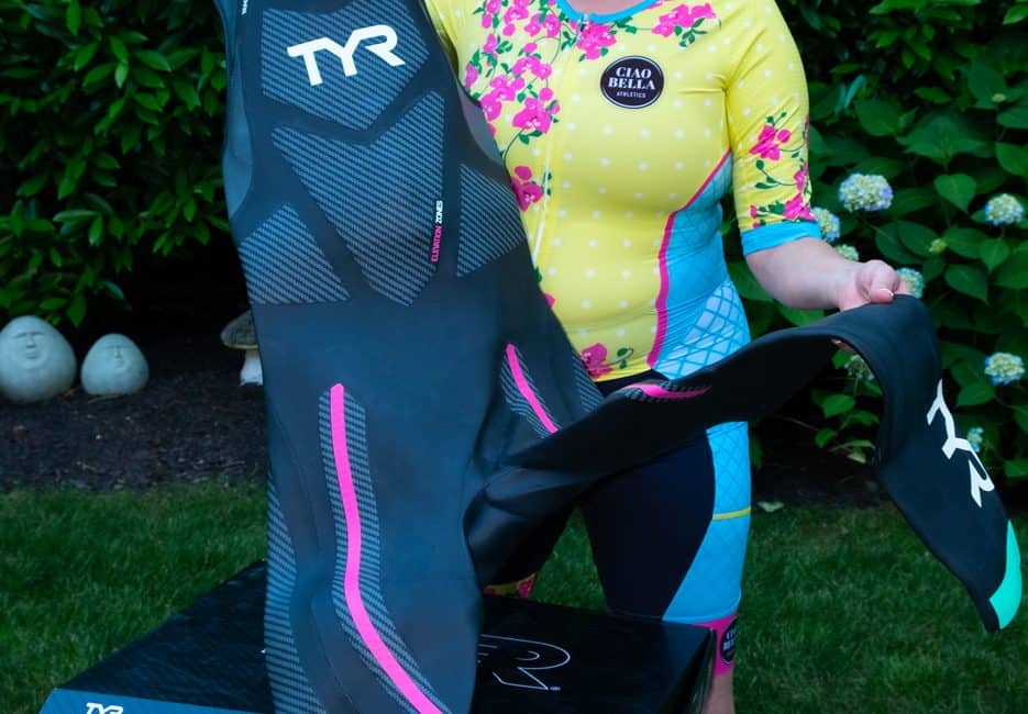 Front of the TYR Cat 5 wetsuit