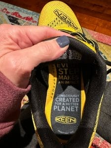 Inside of Keen Walking Shoe