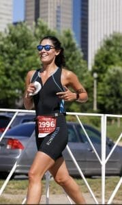 Runner at the chicago triathlon