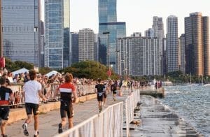 runners at the Chicago Triathlon