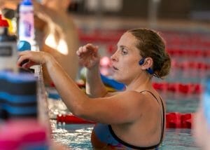 Jess Learmouth getting out of the water