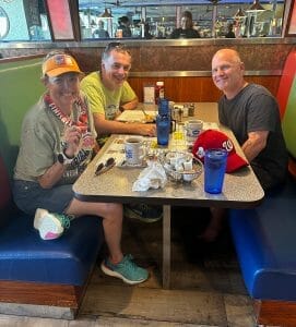 Breakfast with Hilary, Ray and Jon in Mastic Beach