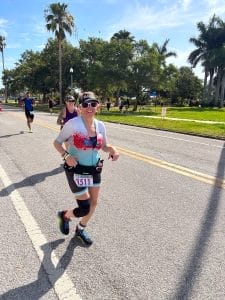 Hilary Topper on the Run course in St. Pete's