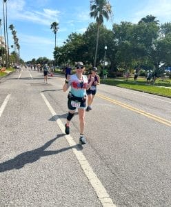 Hilary Topper on the Run at St. Anthony's Tri